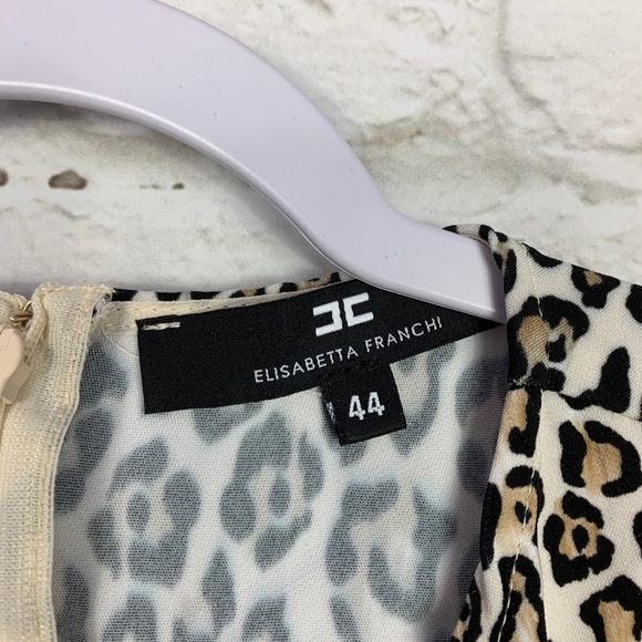 Elisabetta Franchi Abito Leopard Laced Mini Dress - Picture 12 of 16